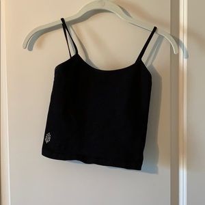 Black tank crop top